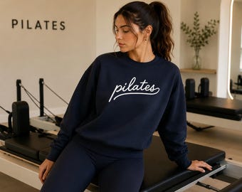 Pilates Script Crewneck, Gift for Pilates lover, Pilates Studio, Instructor, Pilates Sweatshirt