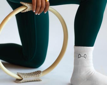 Calzini personalizzati con la razza del tuo cane, scegli la razza del tuo cane, regalo per la mamma di un cane, regalo per l'amante dei cani, Pilates, Barre, Lagree