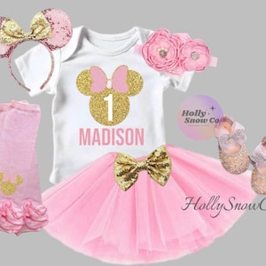Mouse birthday girl Outfit, Mouse birthday girl leotard,Pink Gold Mouse smash cake outfit, birthday theme