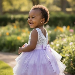 open lace back dress Lilac Easter Dress – Melange Collection main image 1