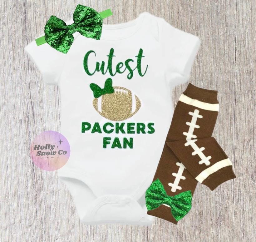 Green Bay Packers Newborn Outfits Baby Bodysuit Little Cheese Head