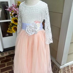 Tulle Flower Girl Dress, Blush Pink Flower Girl Dress, Mauve Flower Girl Dress, Rustic lace flower girl dress, Boho Flower Girl Dress