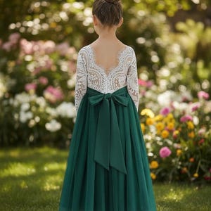 olive green girl dress Georgina Girls Dress - Olive Green main image 0