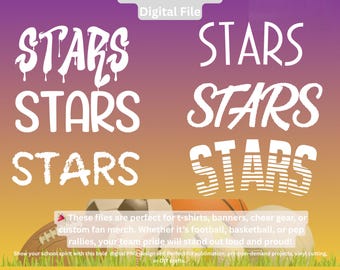 Stars PNG Bundle: Sublimation Design for Fan Gear (Digital Download)