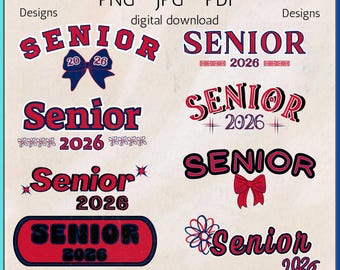 Senior 2026 Graduation Graphics Bundle (Digital Download)