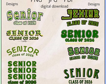 Senior 2026 Graduation Designs Bundle (PNG, JPG, PDF)