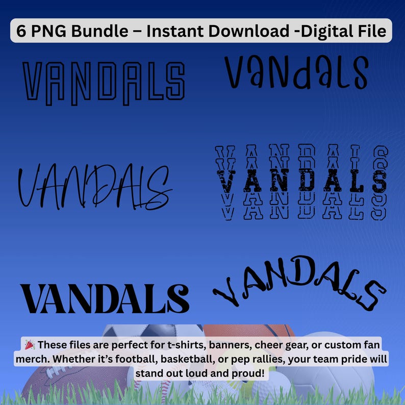Vandals Script Vandals Mascot SVG PNG: School Spirit Fan Gear (digital Download) - Etsy