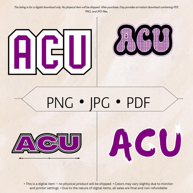 ACU Mascot PNG Bundle, School Spirit Sports Graphics (digital Download ...