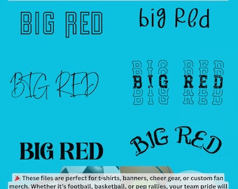 Big Red Mascot PNG SVG: DIY Fan Gear, Team Spirit (Digital Download)