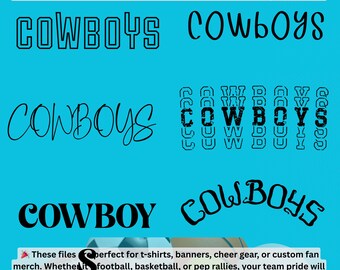 Cowboys PNG SVG, DIY Fan Gear, Team Spirit (Digital Download)