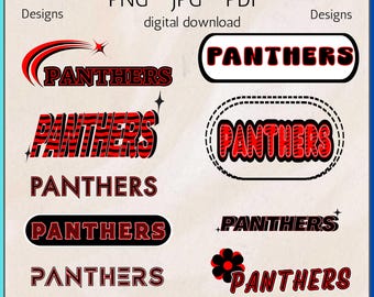Panthers Mascot Digital Design, Team Spirit Sublimation (PNG, JPG, PDF)