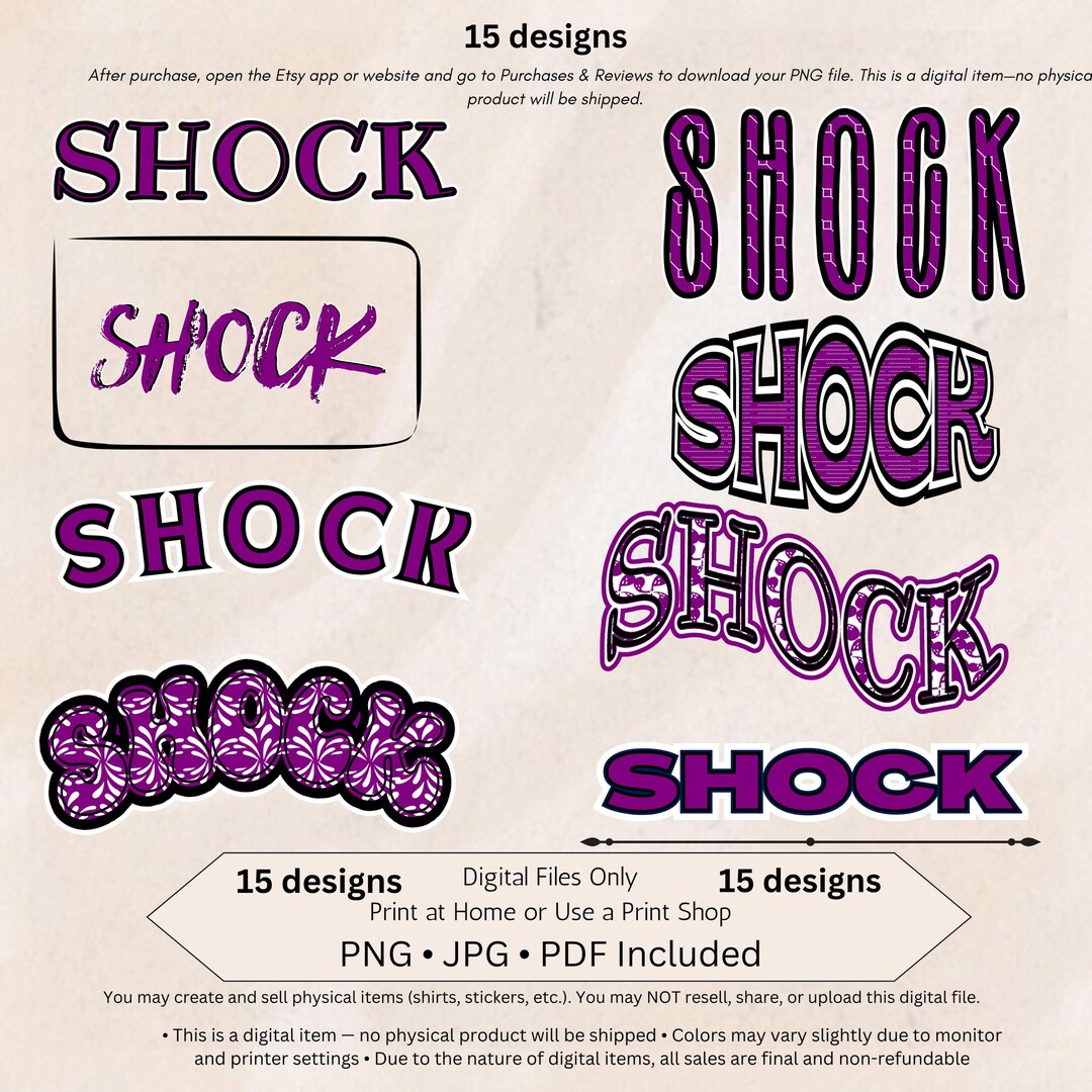 Shock Create Shock School Mascot Digital Download Png, Jpg, Pdf | Create Stand-out ...