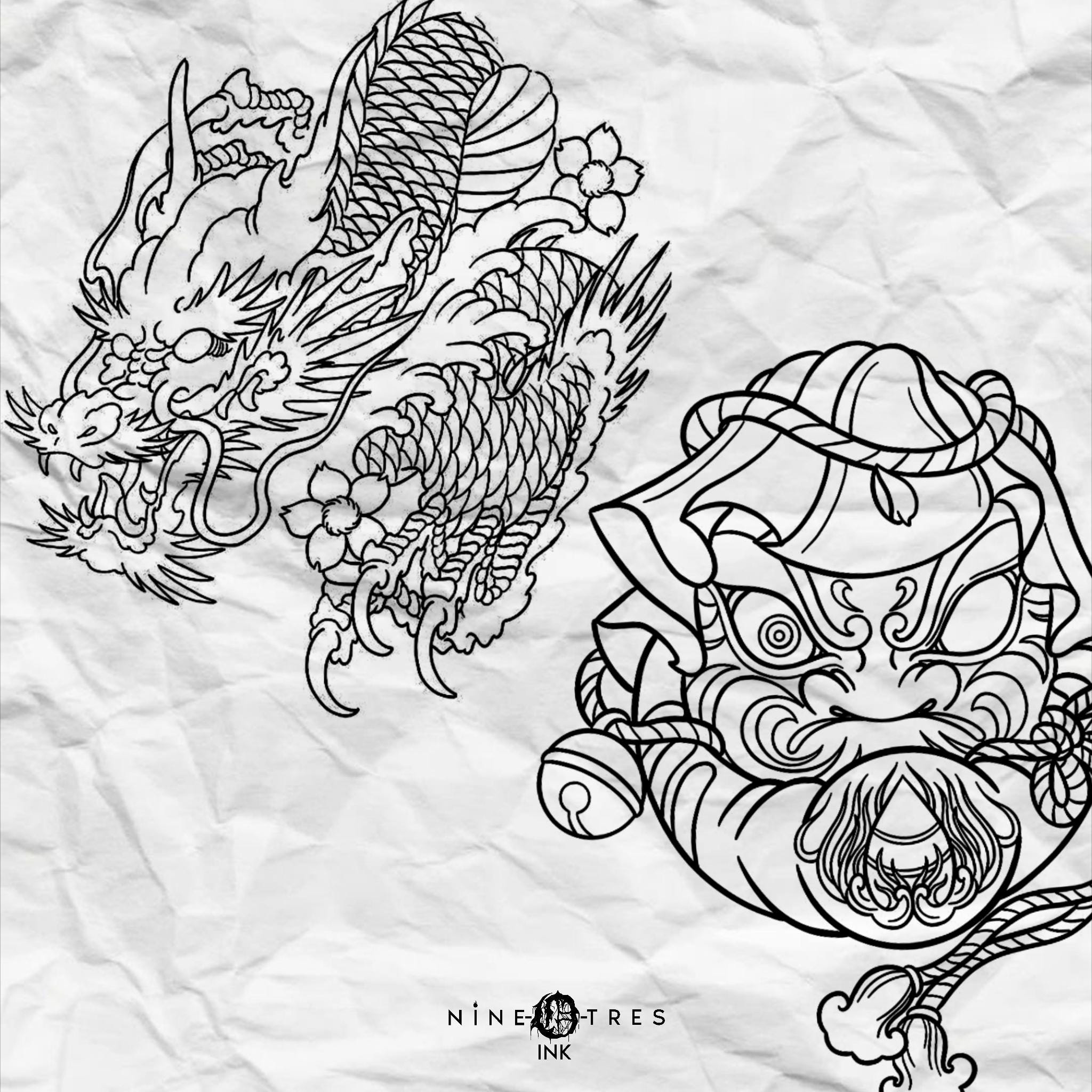 Japanese Tattoo Stamp Pack for Procreate - Etsy