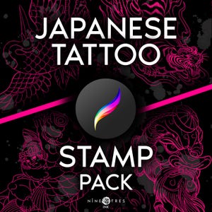 Japanisches Tattoo Stamp Pack für Procreate