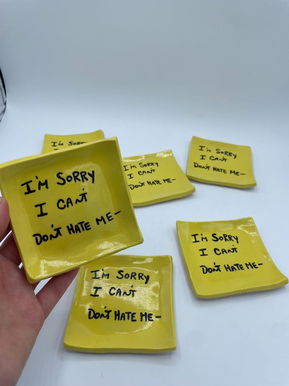 Sex and the City "I'm Sorry I can't Don't Hate Me" Ceramic Trinket Dish or Ash Tray