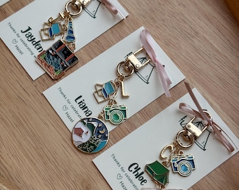 Custom Camp Keychain, Parent Trap Inspired, Girl Scout & Troop Gifts, Camp Bach Keychain, Bride Tribe Party Favor, Camp-Themed Bachelorette
