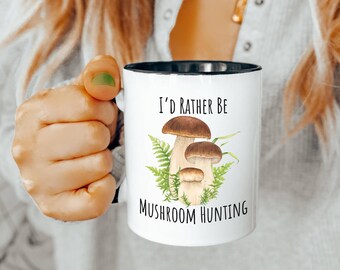 Mushroom Hunting Mug, Bolete Fungi, Punny Forager Gifts