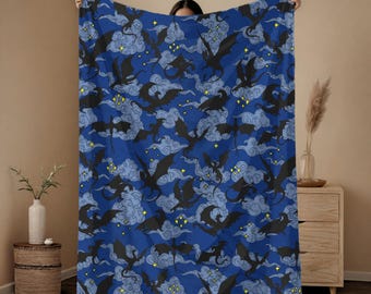Romantasy Dragon Blanket, Fantasy Throw Blankets, Bookish Gift