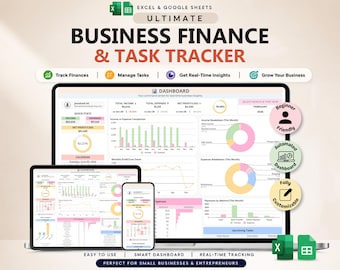 Finansspårning för företag | Inkomst- och utgiftsspårning | Excel och Google Kalkylark | Instrumentpanel för småföretag | Aktivitetshanteraren | Vinstspårning