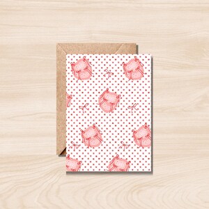 Vintage Cake Birthday Card – Cute Printable Birthday Card – Polka Dot Birthday Card -  Instant Digital Download