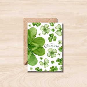 Biglietto di auguri per il giorno di San Patrizio – Biglietto di auguri di compleanno carino stampabile – Download digitale istantaneo