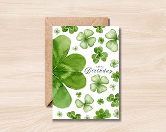 St. Patrick’s Day Birthday Card – Cute Printable Birthday Card – Instant Digital Download