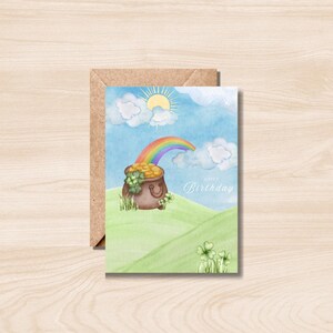 St. Patrick’s Day Birthday Card – Cute Printable Birthday Card – Instant Digital Download