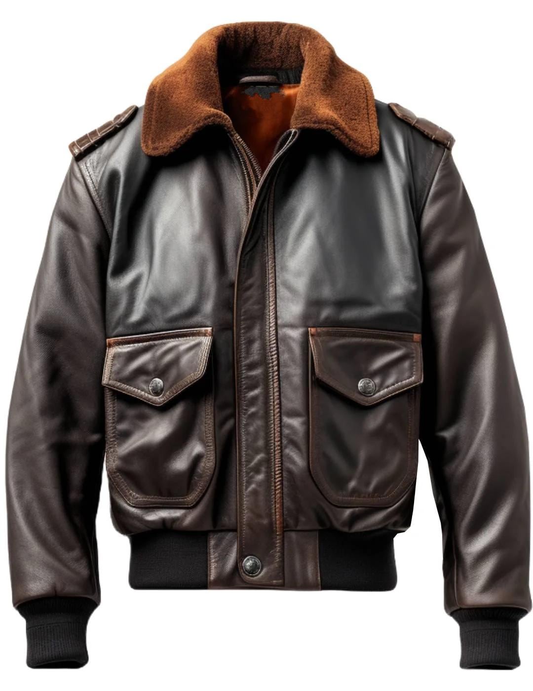 ジャケット・アウター 90-'s vintage A-2 leather flight jacket Men's A-2 Aviator 90's Bomber Vintage Leather Jacket