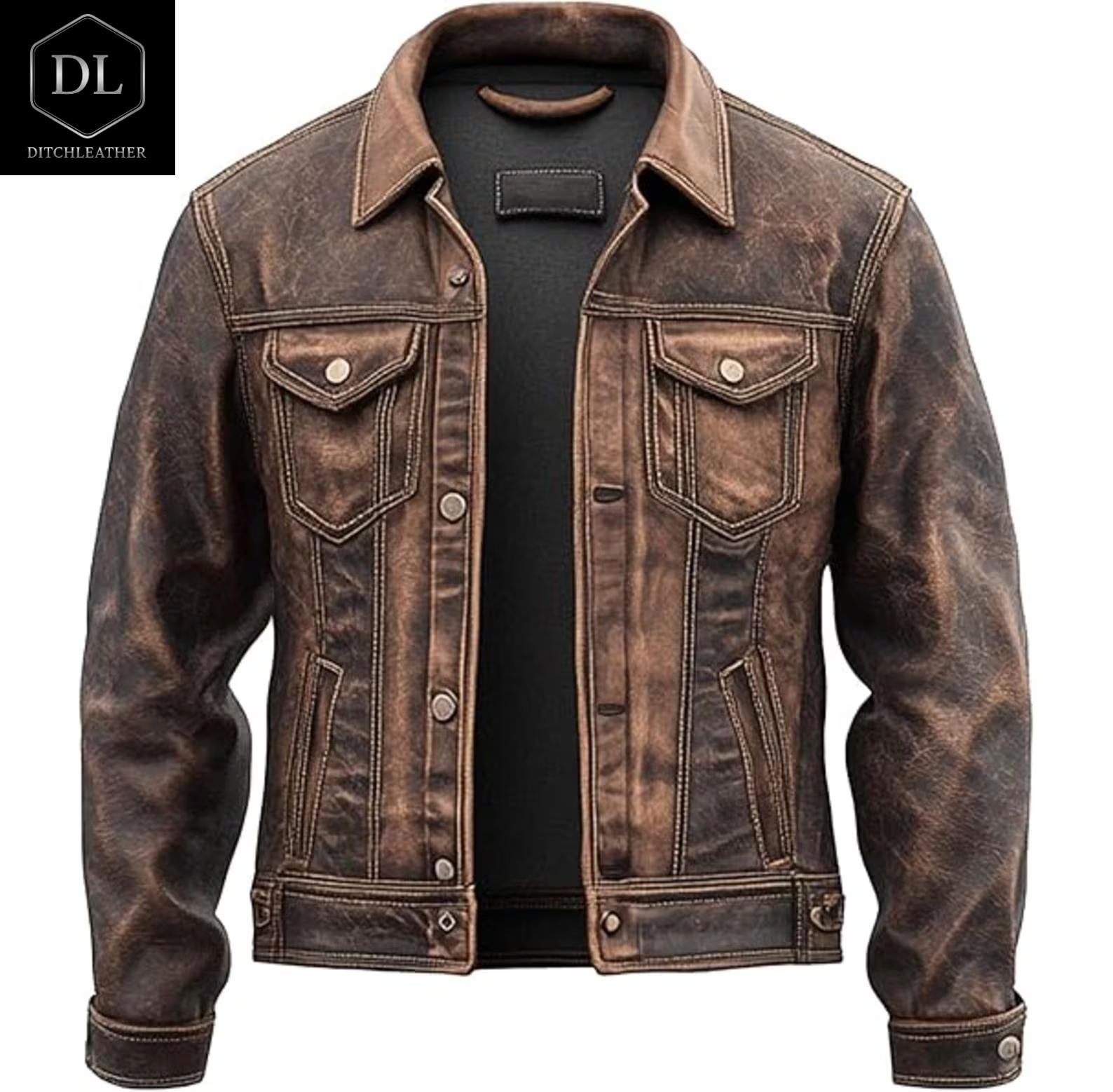 90s Leather Jacket - Etsy Canada