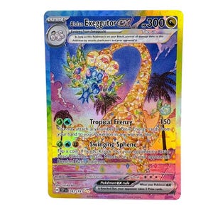 Aangepaste Alolan Exeggutor ex Tera-proxykaart – Full Art Holo