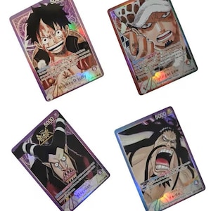One Piece Alternate Art Holographic Cards – One Piece Proxy Card Luffy, Zoro, Sabo and more - 14 Unique Designs – Collectible Trading Cards