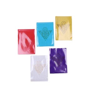 50 pochettes pour cartes YuGiOh Millennium Puzzle – 5 couleurs différentes