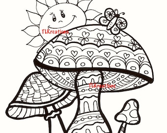 Mushroom Zentangle