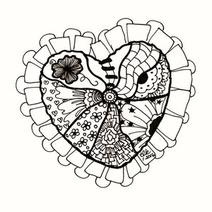 Herz-Coloring Paket (5 Seiten)