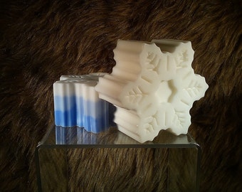 SNOWFLAKE SOAP / Bar / Bath / Shower / Christmas / Winter / Festive / Gift / Event / Party