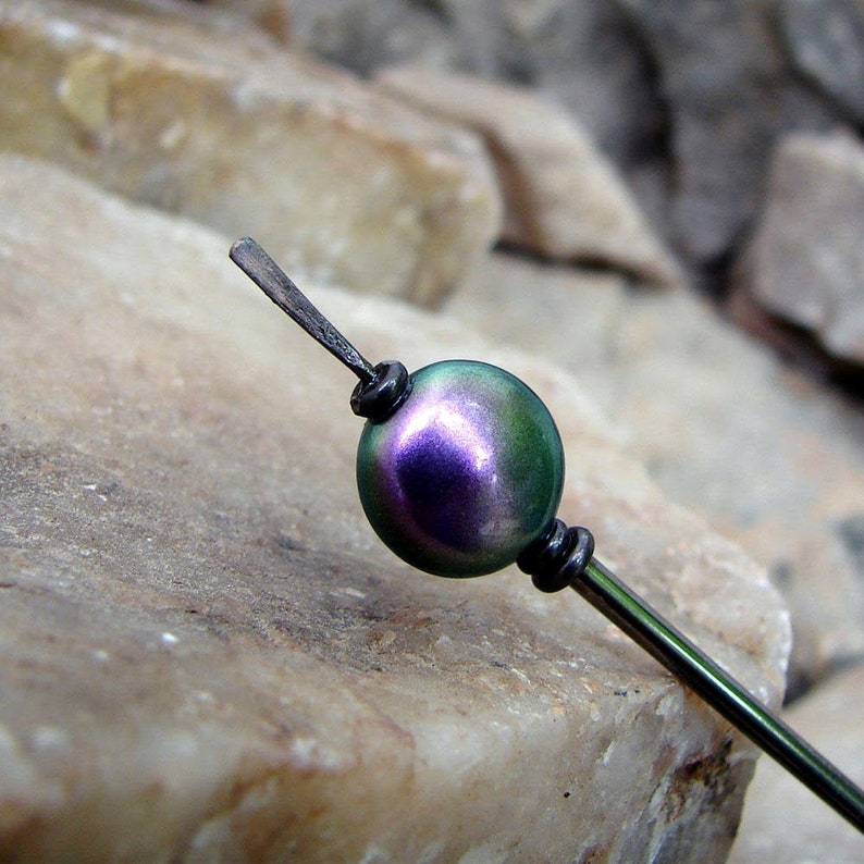 Tama Kanzashi Japanese Hair Stick Hair Pin Black With Etsy