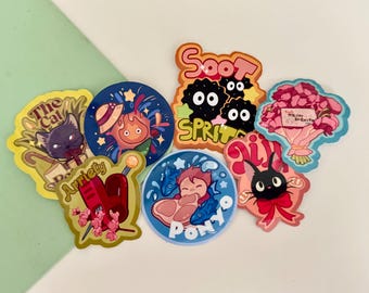 Studio Ghibli Vinyl Stickers | Spirited Away | Kiki Delivery Service |  Arriety | Ponyo | Howl Moving Castle