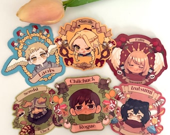 Dungeon Meshi Inspired Stickers [Anime Vinyl Stickers, Handmade]