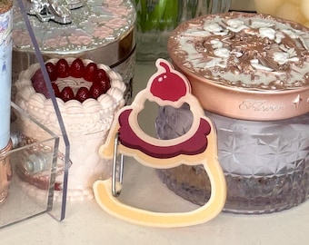 Kawaii Pudding Keychain Carabiner | Decorative Key Holder (2'')
