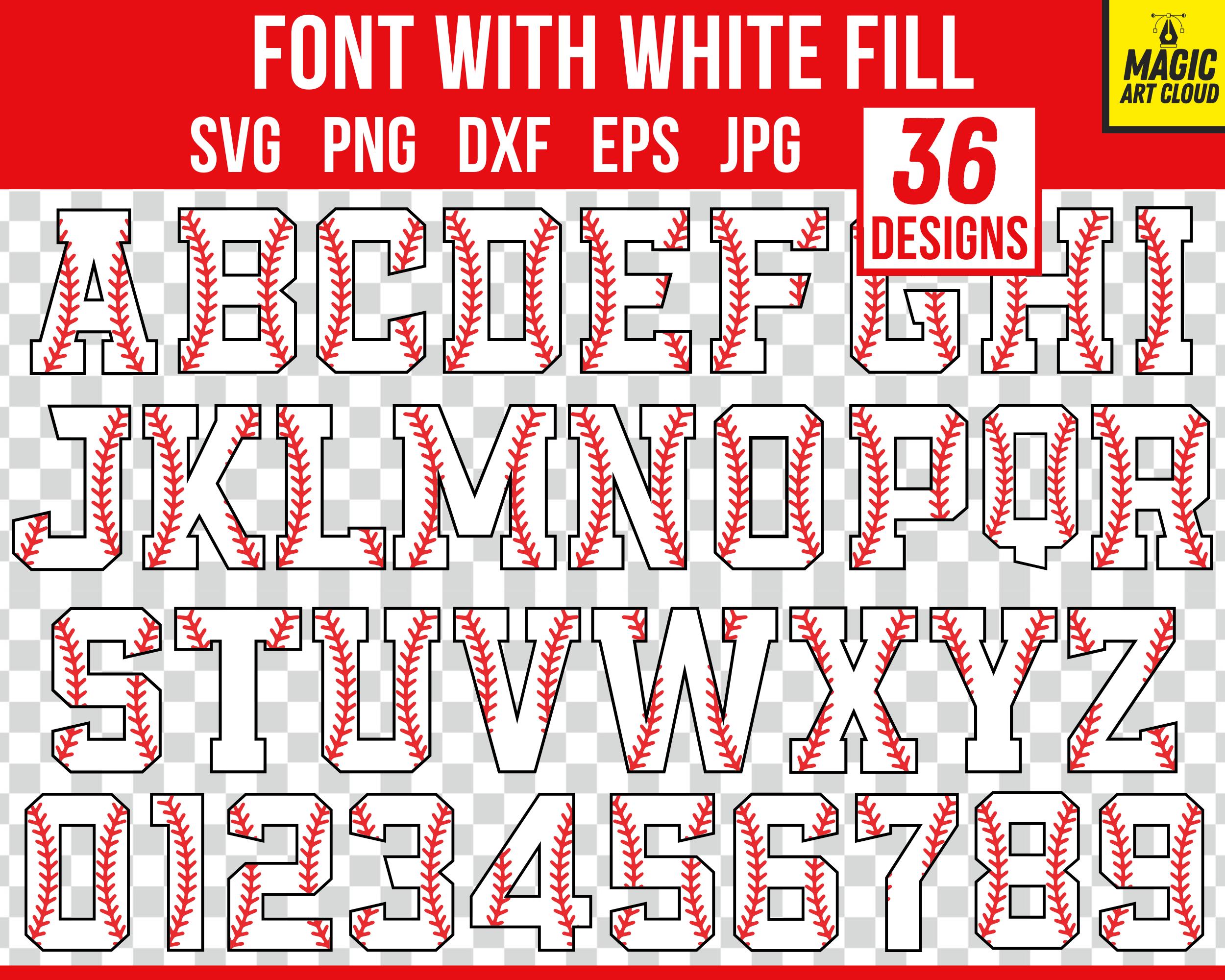 Baseball Font SVG, Baseball Stitch, Varsity Letters, Baseball Team Svg ...