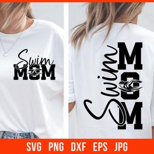 Swim Mom SVG, Swim Mom PNG, Swim Mom Shirt Design, Sports Mom Svg, Swimming Mom Svg, Digital File, Instant Download, Cut File For Cricut