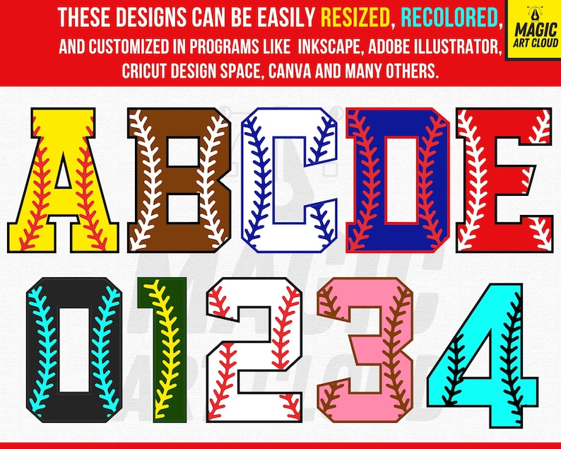 Baseball Font SVG, Baseball Stitch, Varsity Letters, Baseball Team Svg ...