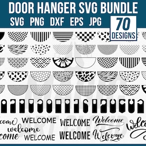 Pacchetto SVG per appendino porta, SVG per appendino porta, Cartello di benvenuto in formato SVG, Benvenuti a casa nostra in formato SVG, Appendino porta con motivo in formato SVG, Appendino per pomello porta in formato SVG, Laser