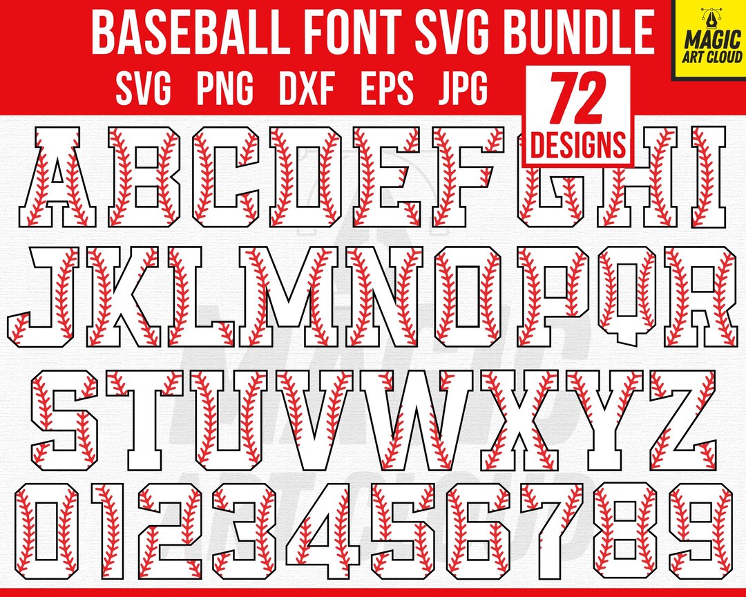 Baseball Font SVG, Baseball Stitch, Varsity Letters, Baseball Team Svg ...
