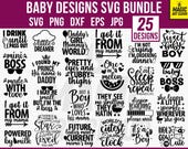 Baby SVG Bundle, Newborn SVG Bundle, Baby Shower SVG, Baby Quote Bundle, Funny Baby svg, Baby Boy svg, Baby Girl png, Cute Baby Saying svg
