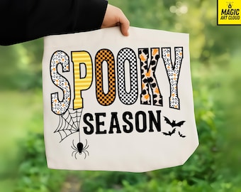 Retro Halloween Spooky Coquette PNG, Halloween Leopard Checkered Fall, Spooky png, Halloween Girly png, Fall png, Sublimation Design png