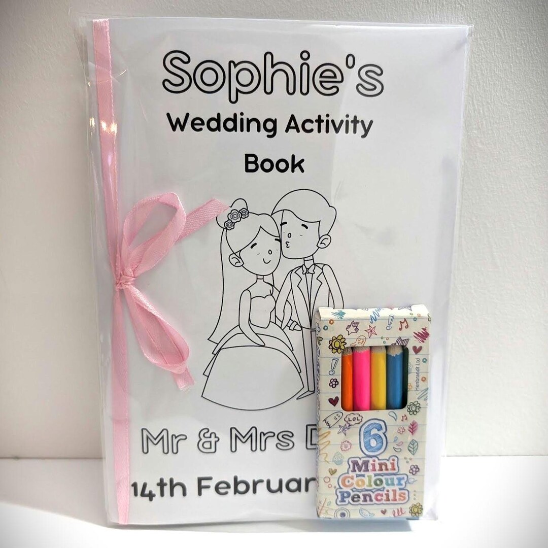 Children's Wedding Activity Book: Kids Colouring Favors - Etsy