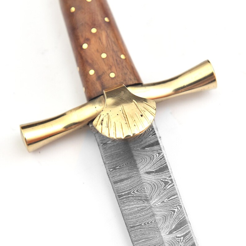 Shell Dagger Damascus Shell Hilt Dagger, Shell Hilt Dagger, Damascus Dagger - Etsy