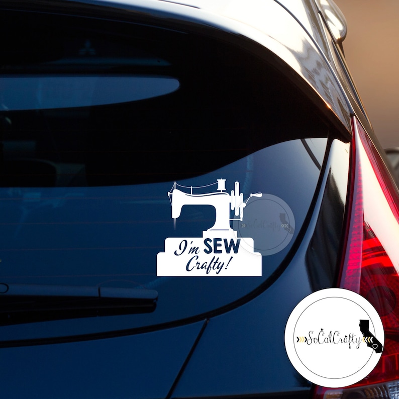 Sewing Machine Vinyl Decal Crafting Decal Crafter Decal Etsy