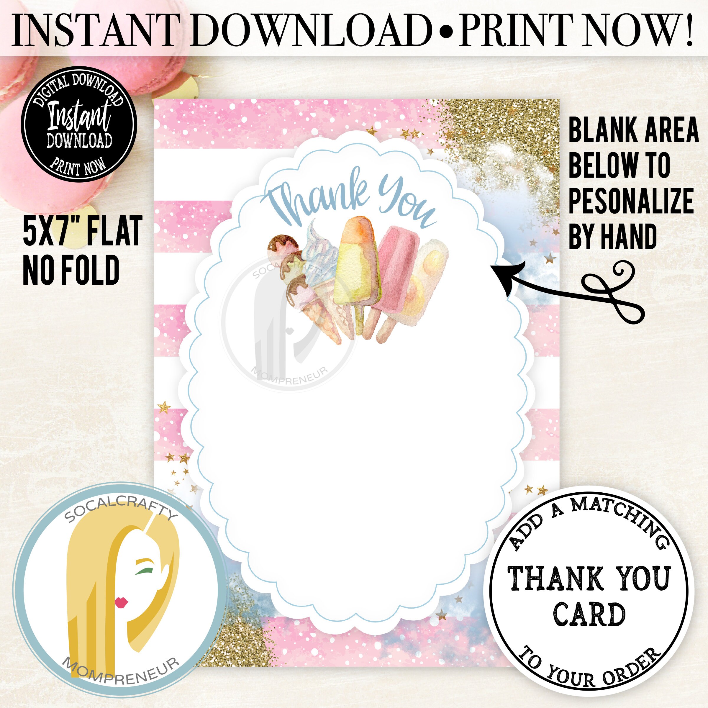 Printable Ice Cream Bar Sign / Ice Cream Bar Print / Ice Cream | Etsy